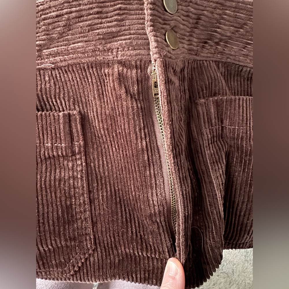 LOFT Chocolate Corduroy Mini Skirt - Picture 6 of 7